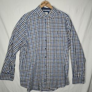 C&A Canda Men's Plaid Long Sleeved Collared Dress Shirt Size XL (43-44)